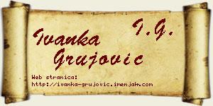 Ivanka Grujović vizit kartica